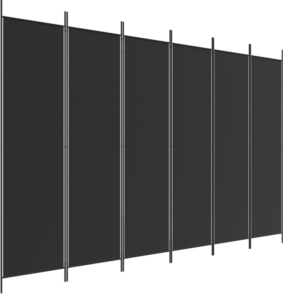 Vidaxl Paravent 6-teilig, Schwarz, 300X200 Cm, Stoff