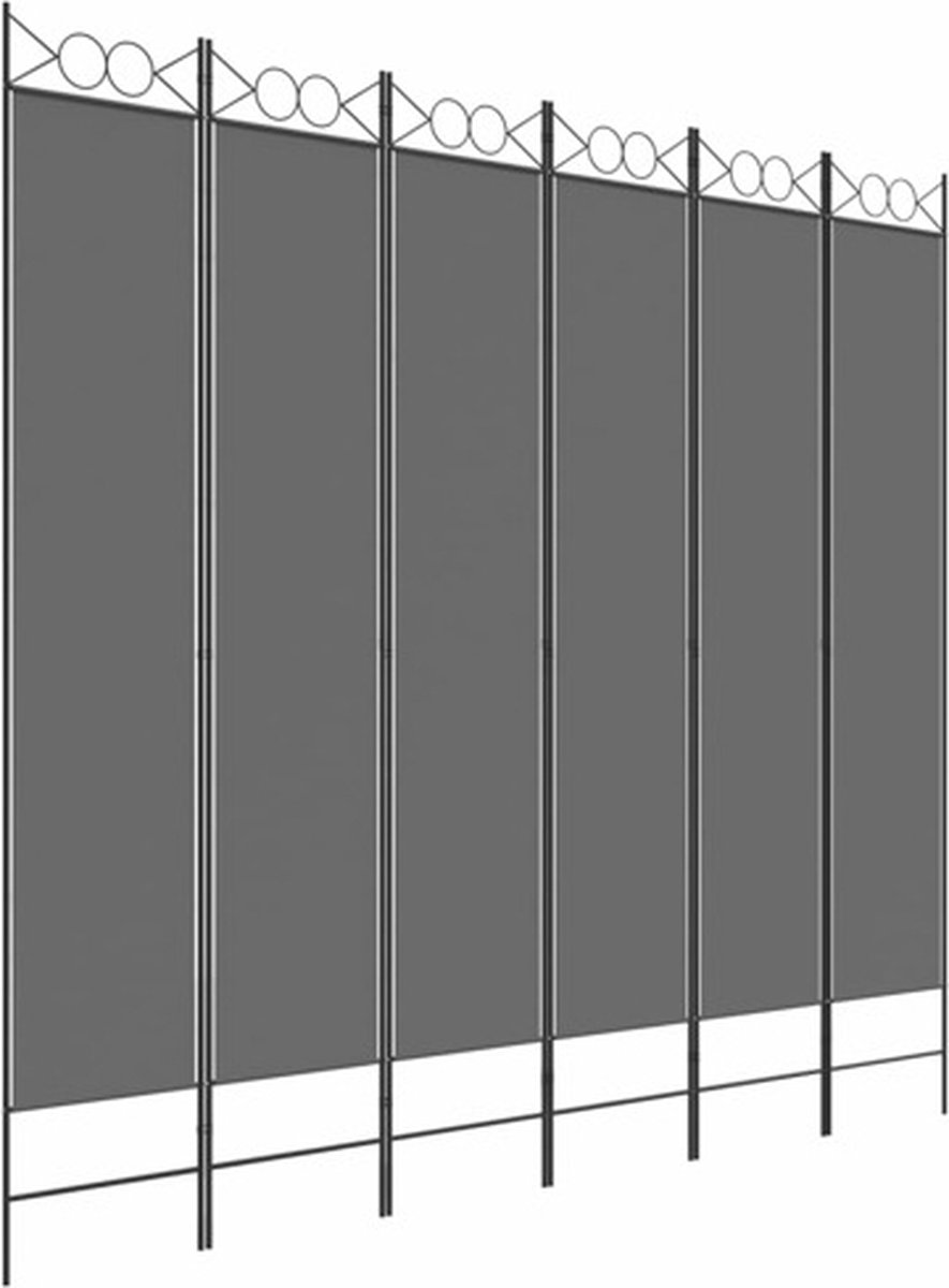 Vidaxl Paravent 6-teilig, Anthrazit, 240X220 Cm, Stoff