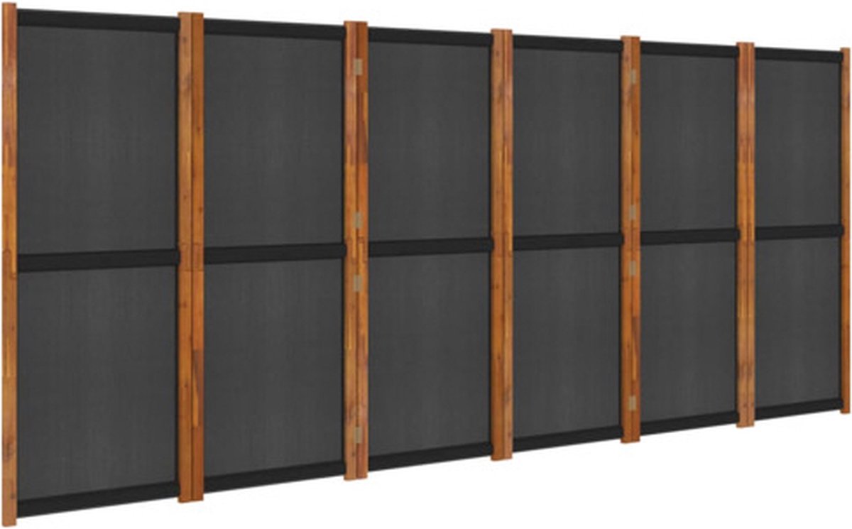 Vidaxl Paravent 6-teilig, Schwarz, 420 x 180 cm