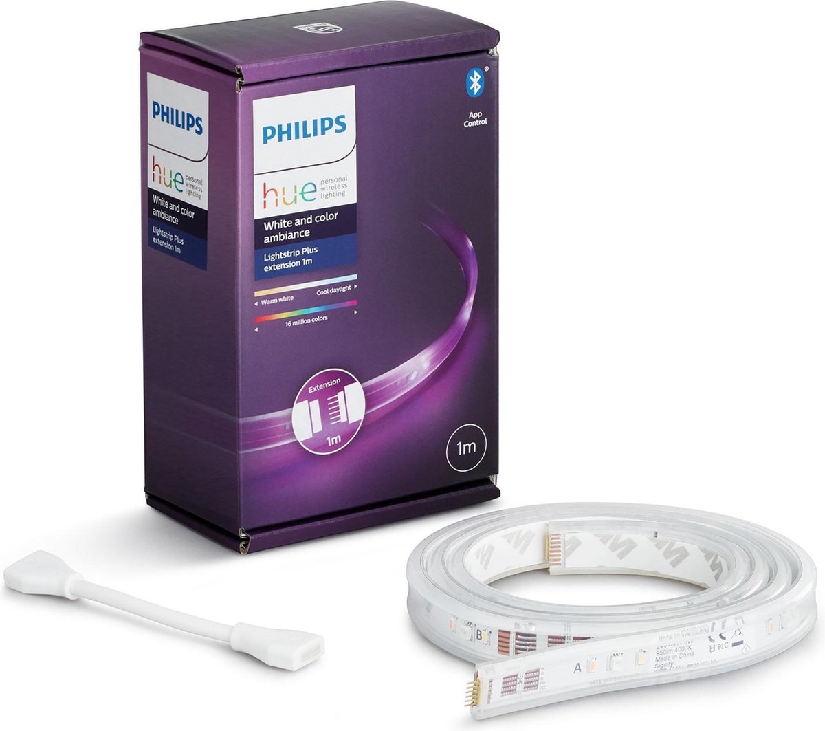 Philips Hue LED-Streifen Plus 1m Verlängerung Smart Mehrfarbig Alexa Lichter bunt