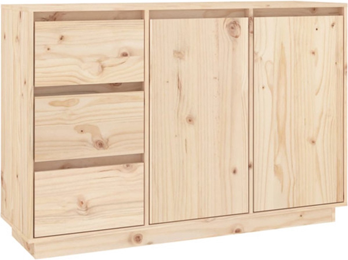 Vidaxl Schrank, 111x34x75 cm, Massivholz Kiefer
