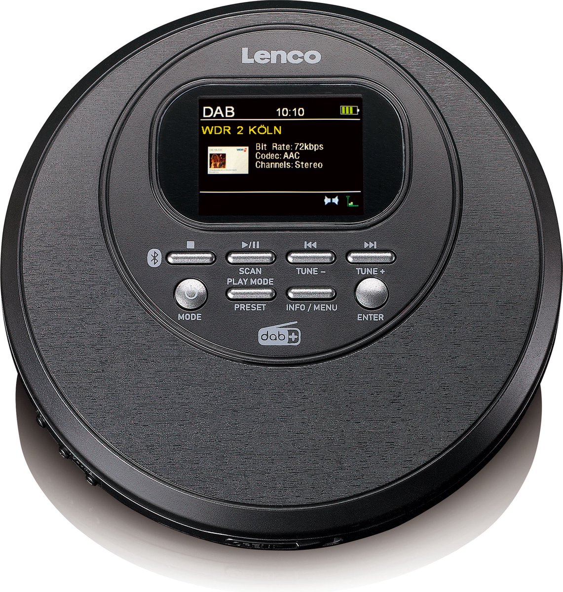 Lenco CD-500BK - Discman mit Bluetooth- und DAB+/FM-Radio, Lenco schwarz