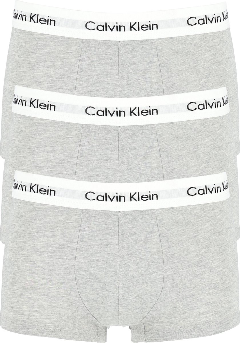 Calvin Klein Logo Low Rise Boxer Briefs 3er Pack Herren Unterwäsche Grau U2664GKS0 XL