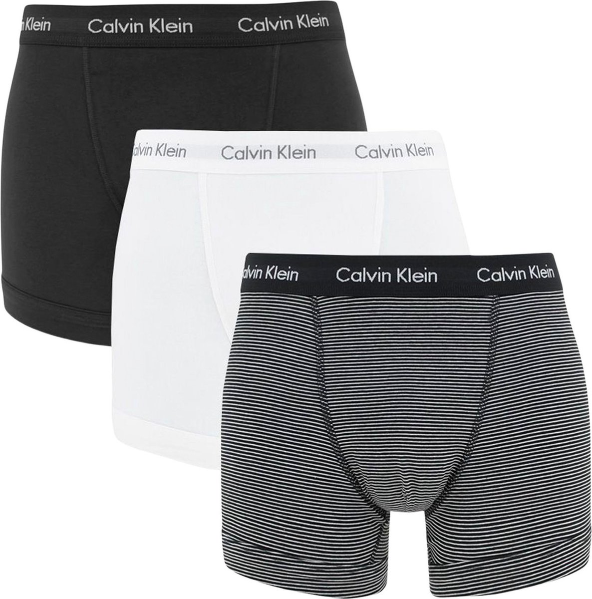 Calvin Klein Mid-Rise Logo Boxer Briefs 3er-Pack Herren Unterwäsche Mehrfarbig U2662G-IOT L
