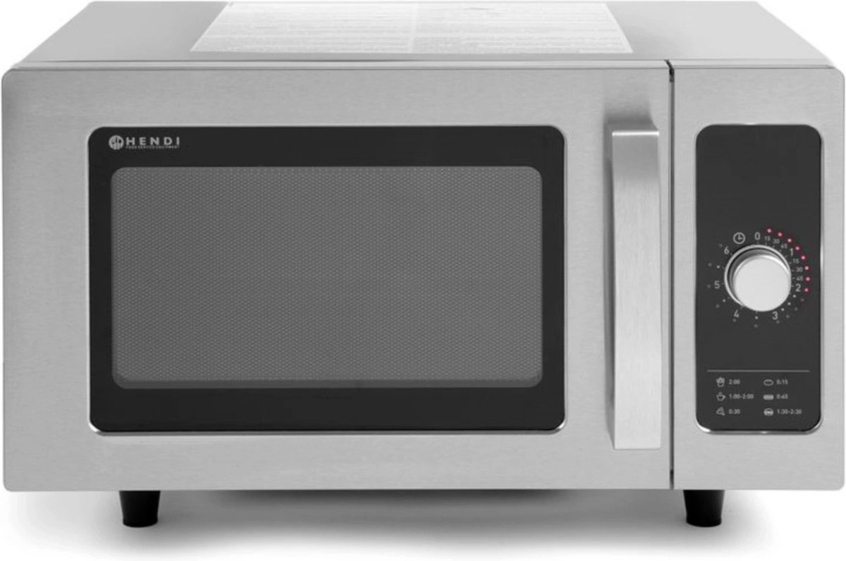 Professionelle Mikrowelle mit Timer, 1000 W Leistung, 25 l Fassungsvermögen
