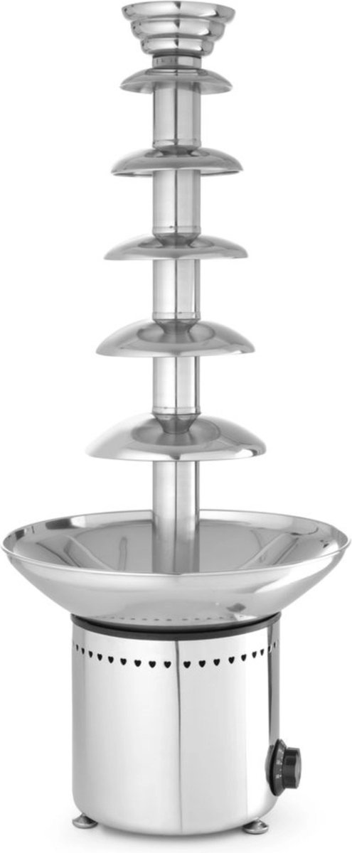 Schokoladenfonduebrunnen 6 Etagen Stahl 300 W Hendi 274163