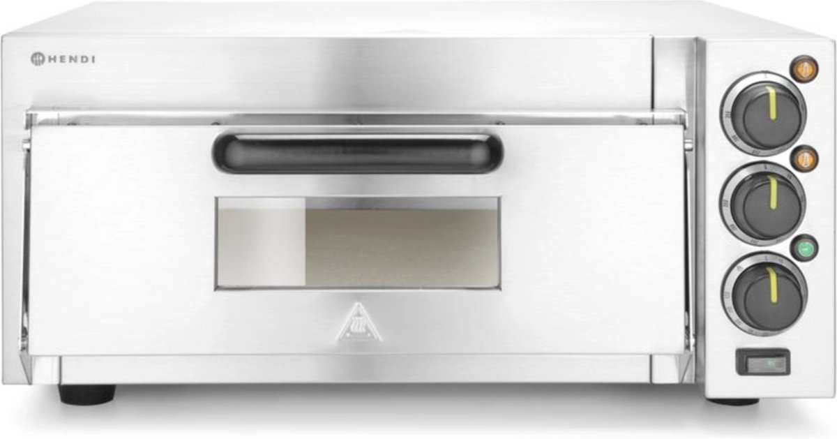 Ein-Kammer-Pizzaofen für 1 große Pizza 2000 W 230 V Hendi 220290