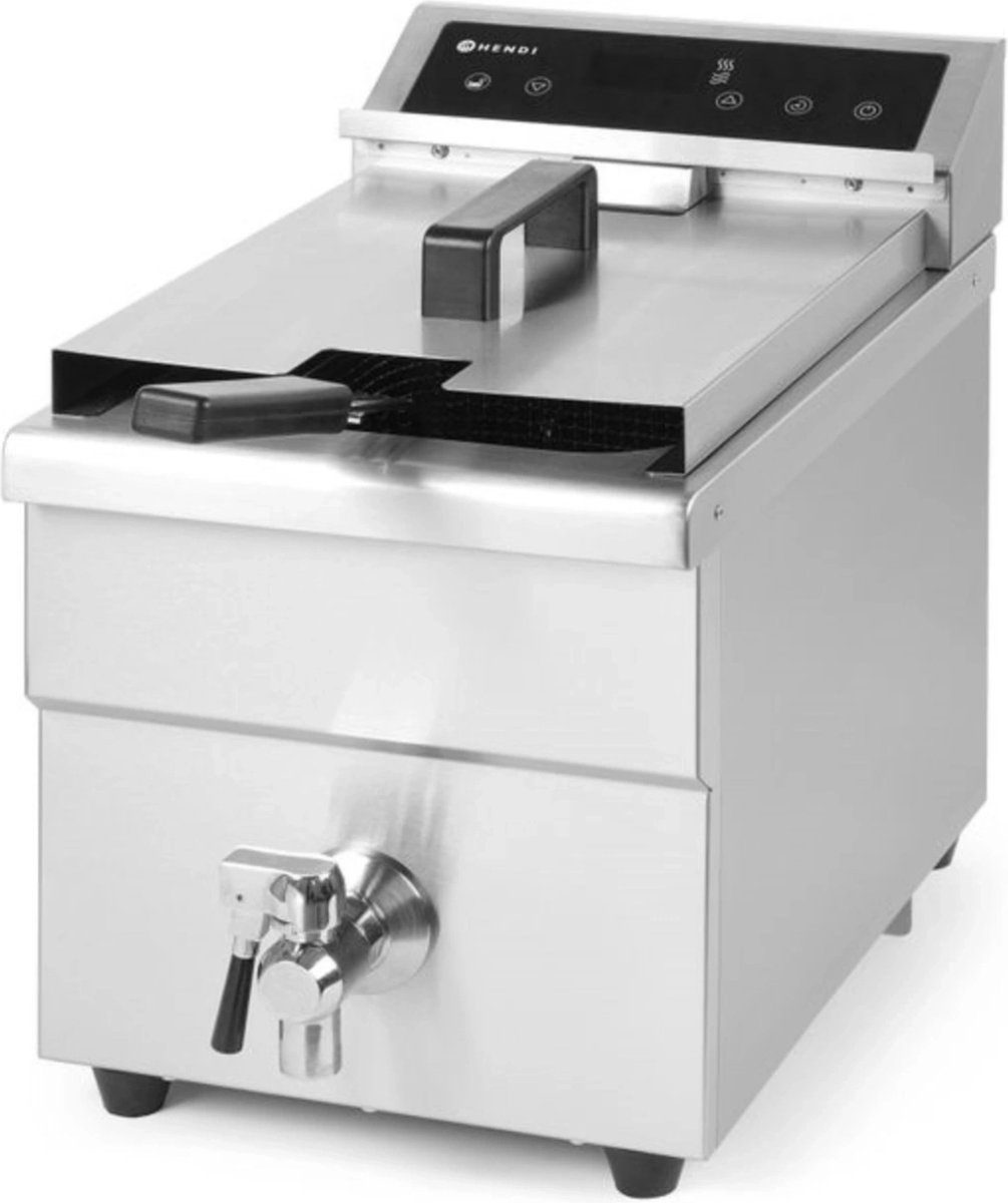 Induktionsfritteuse mit Zapfhahn Kitchen Line 8L Hendi 215012