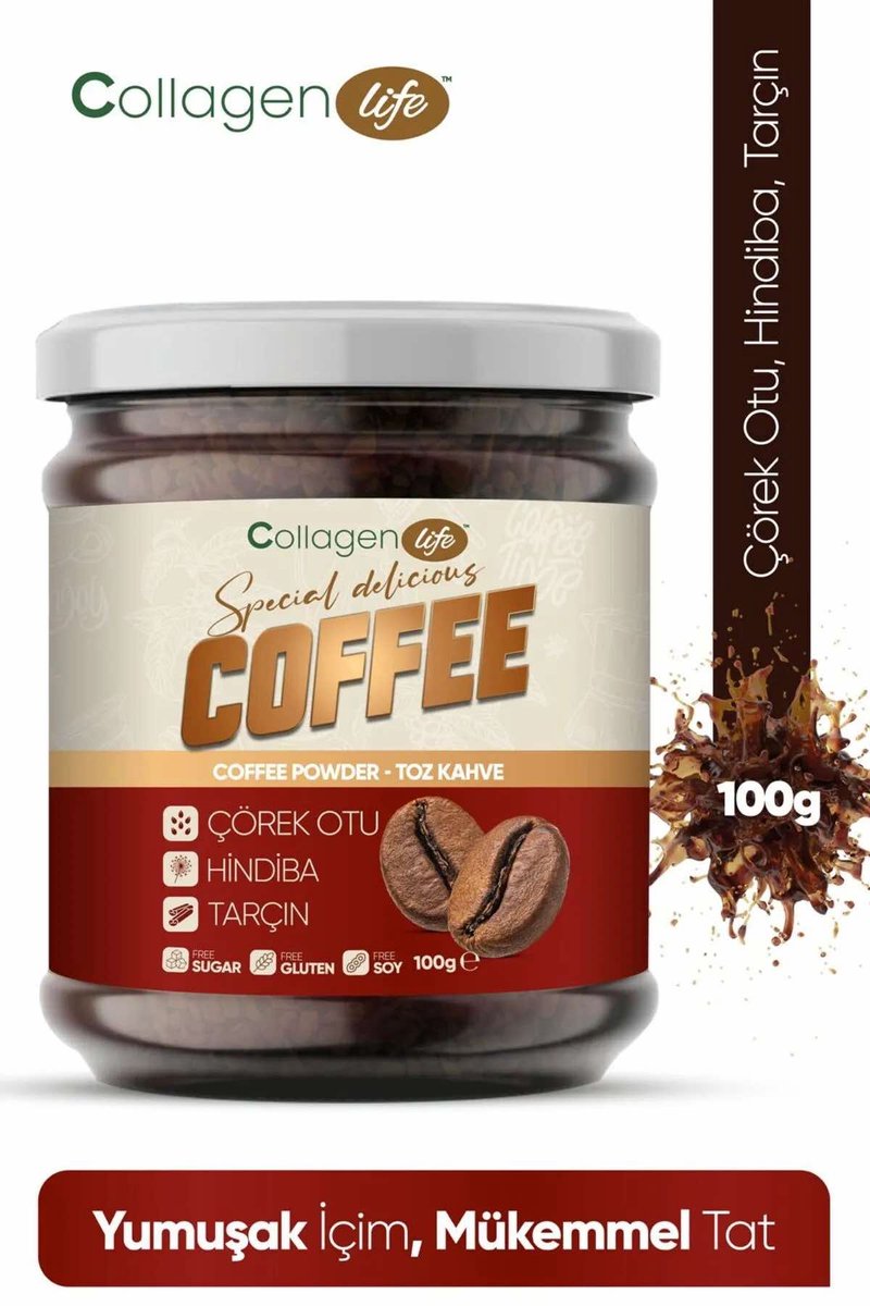 Collagen Life Detox-Kaffee mit Zichorie, Zimt & Schwarzkümmel Netto 100g 1 PC