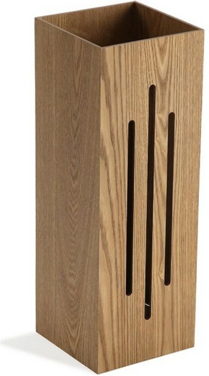 Schirmständer - VERSA - Linien - MDF-Holz - Braun - 48 x 22 x 22 cm braun