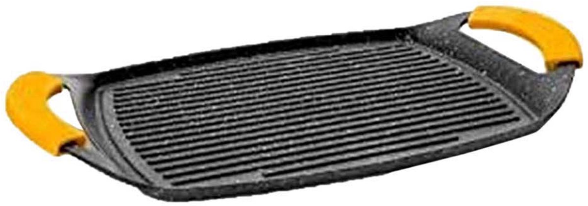 Grill Plancha - IBILI - Modell BASIC STONE - Aluminiumguss - Antihaftbeschichtung in Steinoptik - 47x29 cm