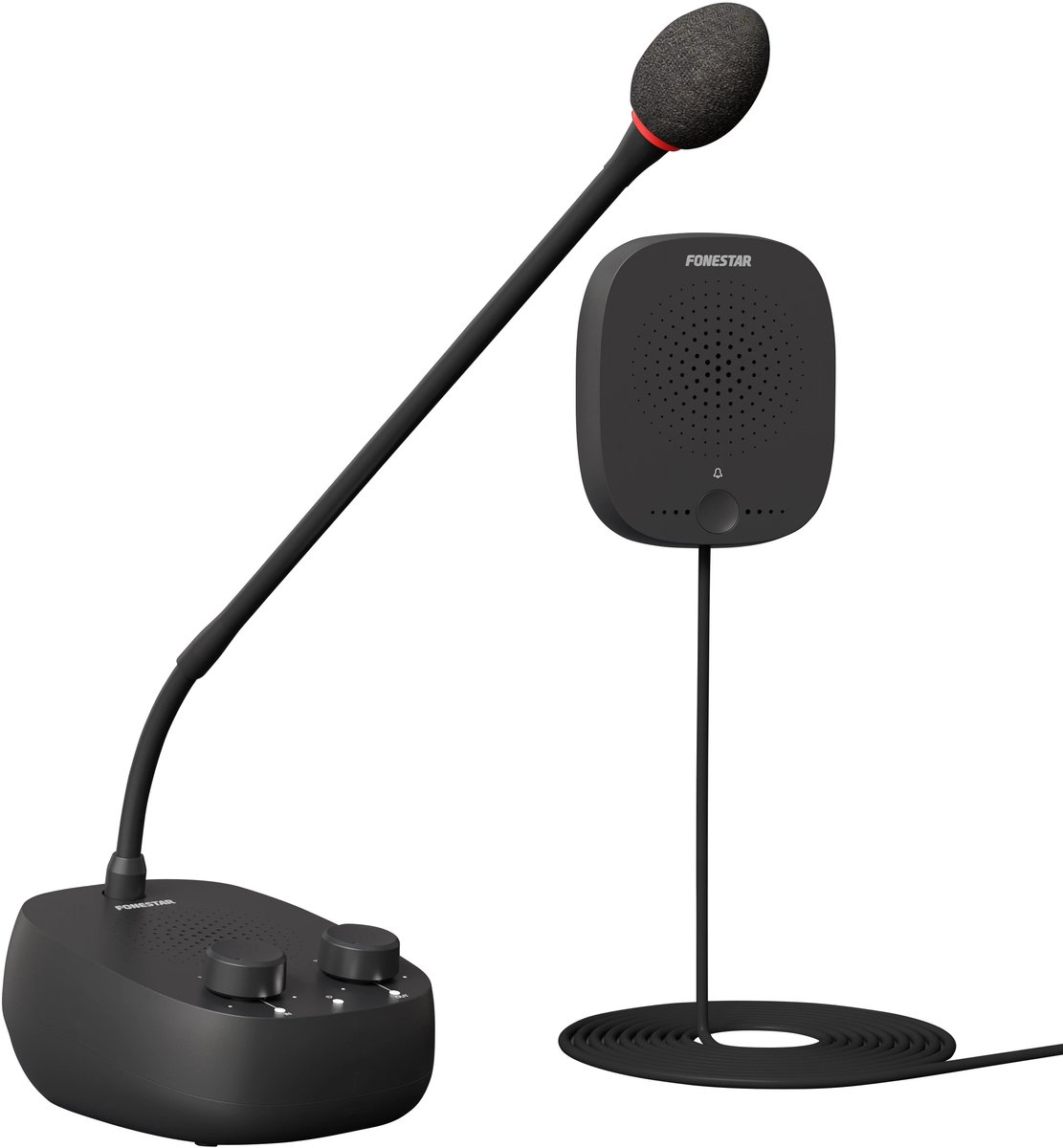 Fonestar INTERFON-V - Zweiwege-Kommunikator mit Mikrofon und Rückkopplungsunterdrückung, Fonestar schwarz