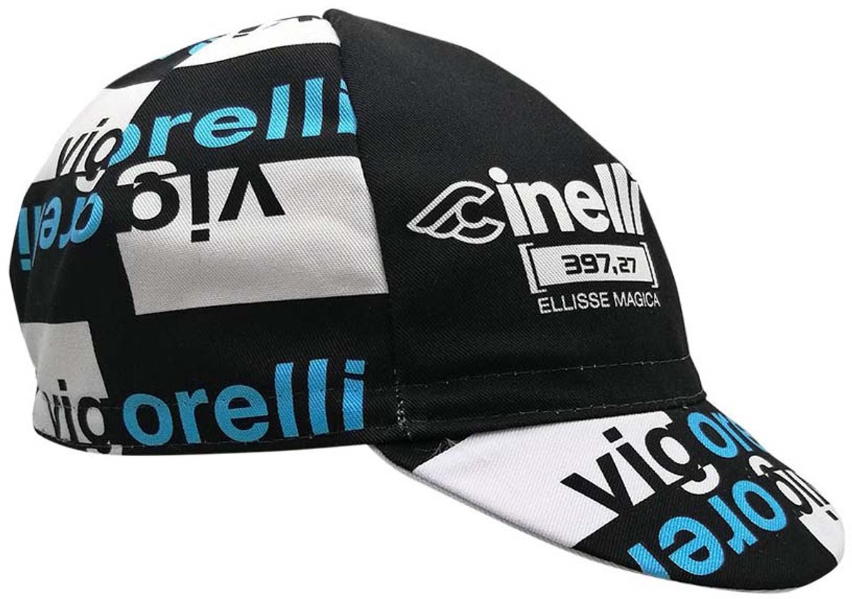 Cinelli VIGORELLI Kappe, Schwarz/Weiß, A1CP1VIGBLK00