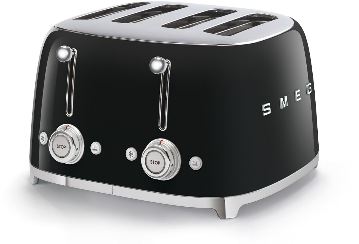 Toaster Smeg Schwarz 4-Schlitz TSF03BLEU null