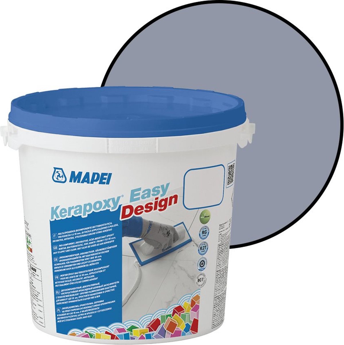 Mapei Kerapoxy Easy Design Epoxidharz-Fugenmörtel Farbe 127 Arktikgrau 3 kg