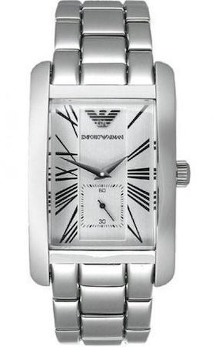 Emporio Armani Luigi Schwarzes Leder Herren-Quarz-Armbanduhr AR0145 schwarz