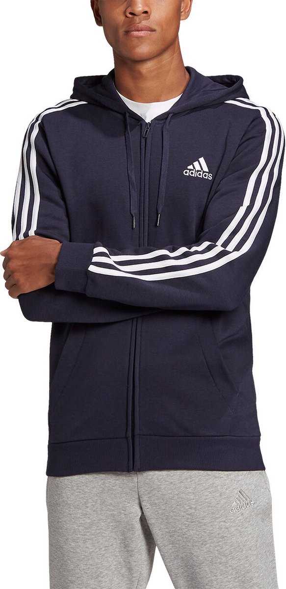Kapuzen-Pulli adidas Essentials Fleece 3-Bandes Full-Zip