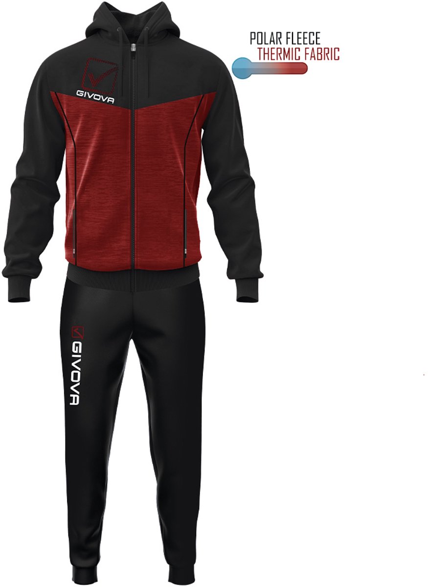 Kinder Fleece-Kapuzen-Trainingsanzug Givova Visa