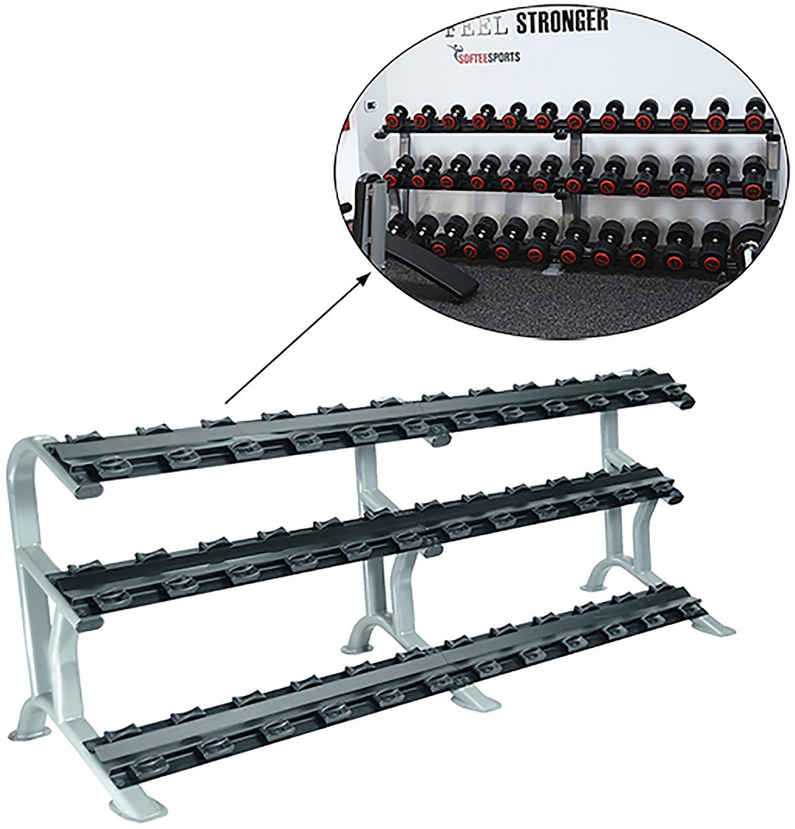 Rack für 36 Hanteln Softee Pro-sports