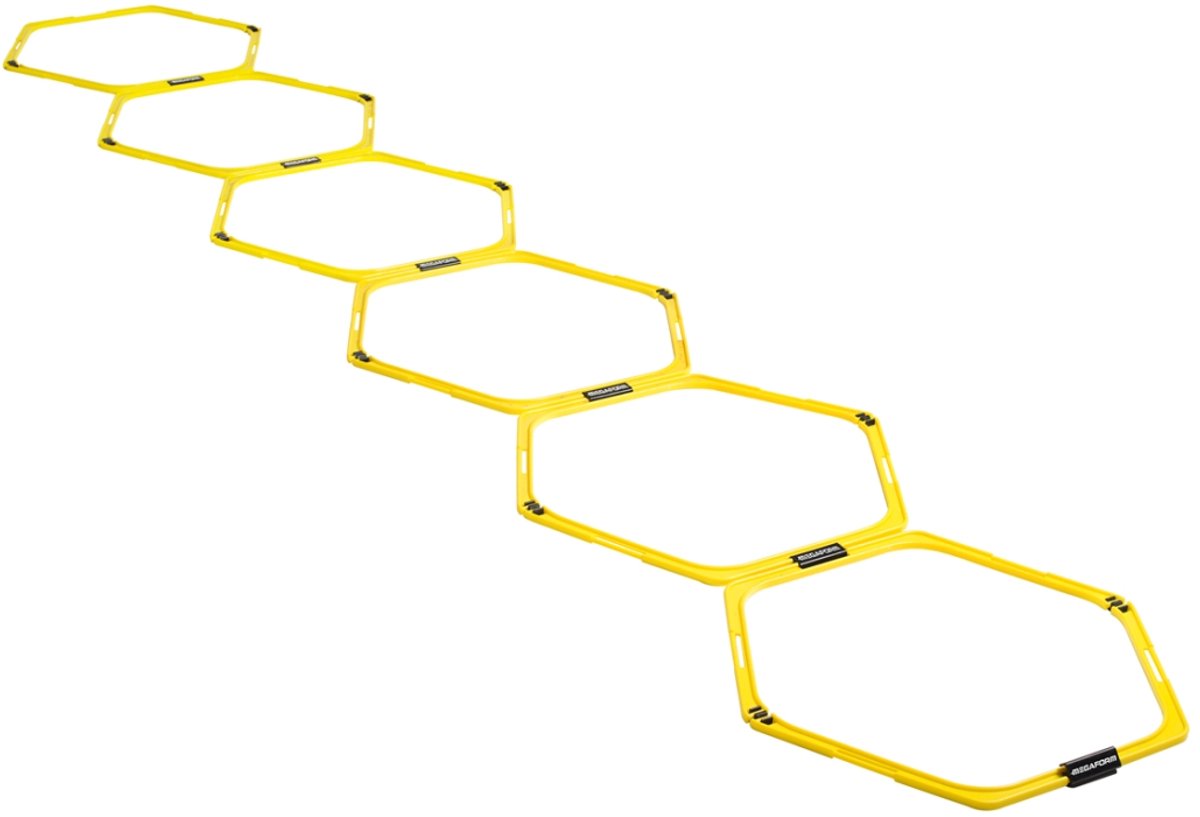 Set mit sechseckigen Agility-Ringen Megaform