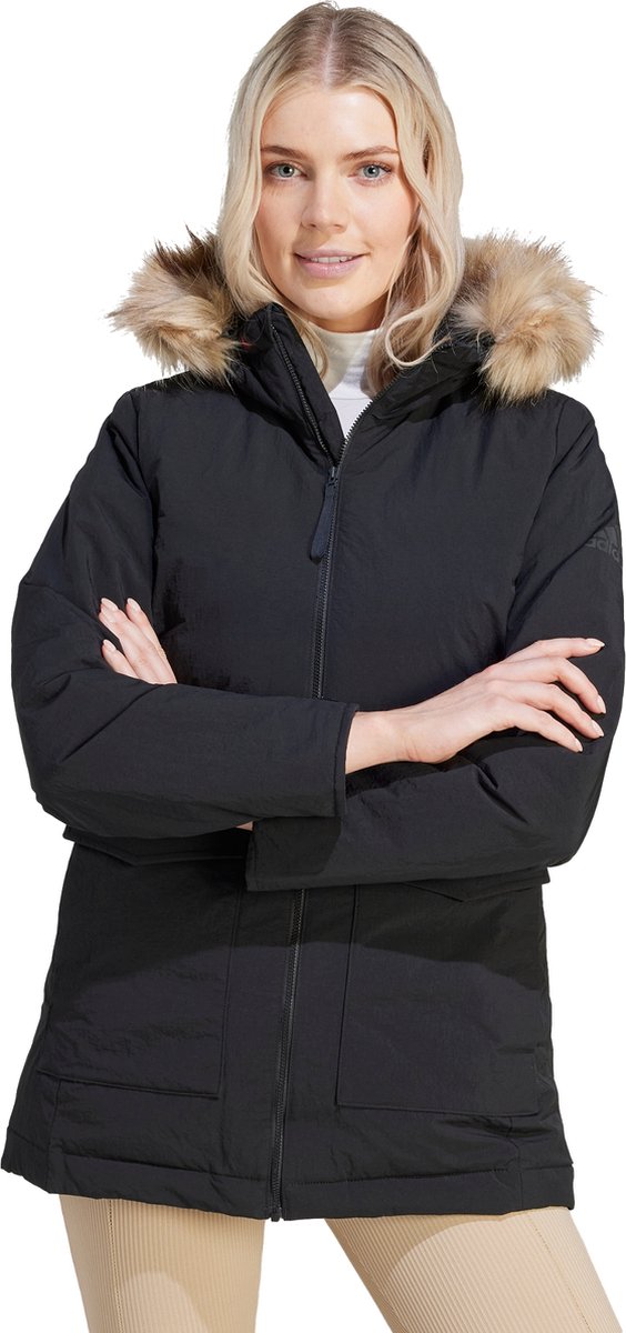 Damen-Parka mit Kapuze und Pelz adidas