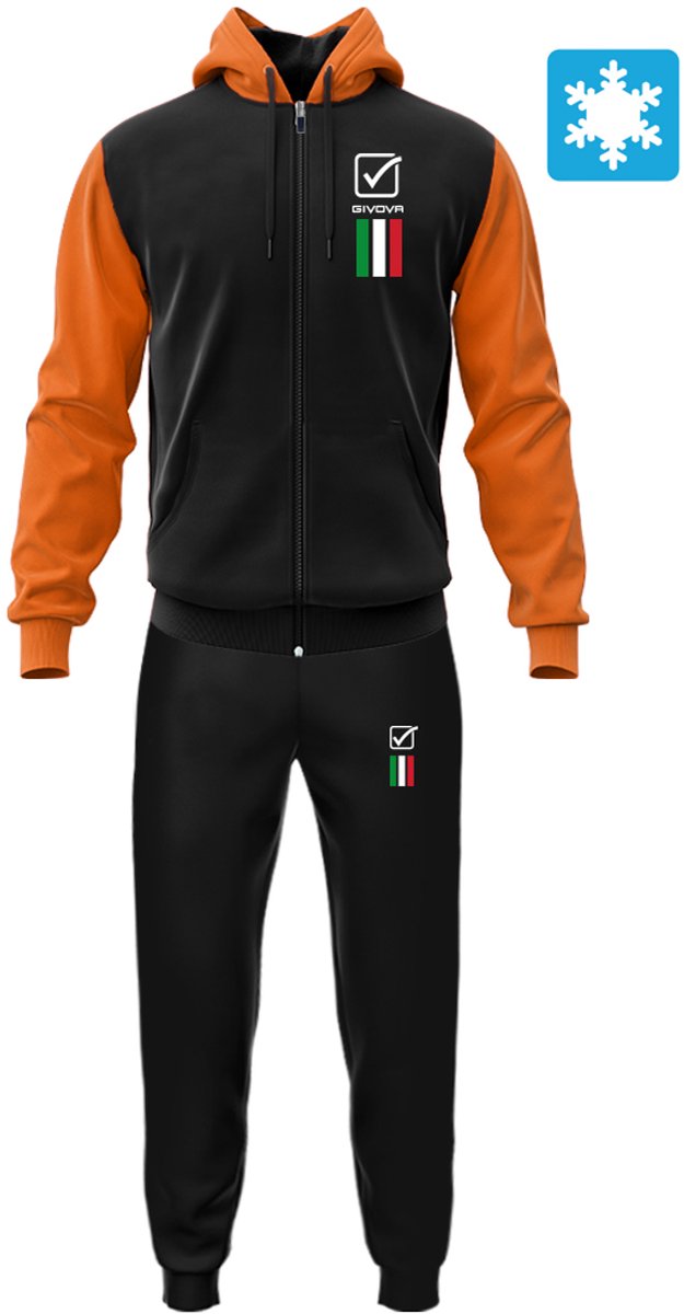 Jogginganzug mit Kapuzenpullover für Kinder Givova Italia 100