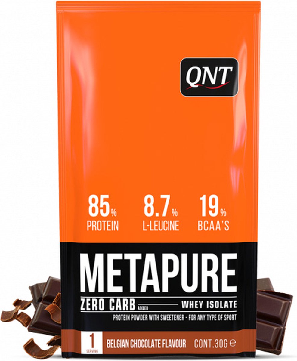 Nahrungsergänzungsmittel QNT Metapure - Whey Isolate Zero - Belgian Chocolate