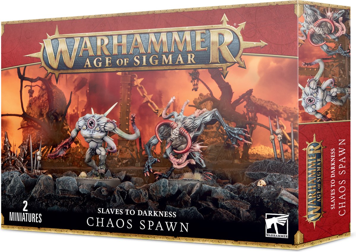 Set mit 2 Figuren Games Workshop Warhammer AoS & 40k - Chaos Spawn
