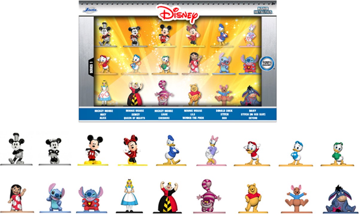 Sammlerfigur Jada Toys Disney Diecast Nano Metalfigs Wave (x18)