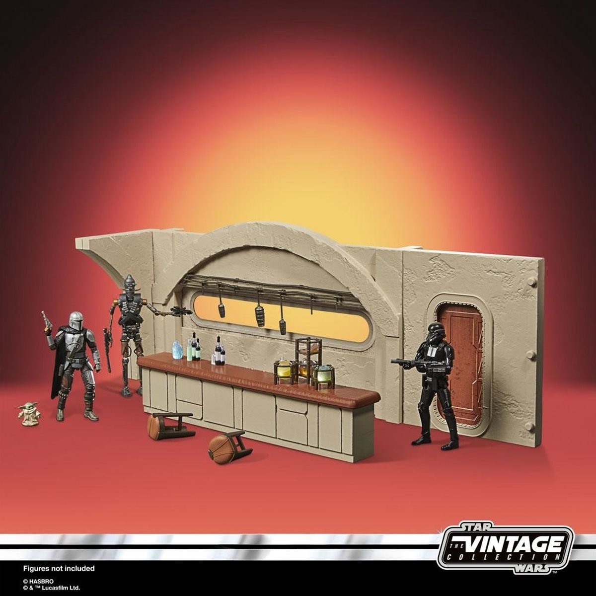 Figurine Hasbro Star Wars Mandalorian Nevarro Cantina + Imperial Death Trooper