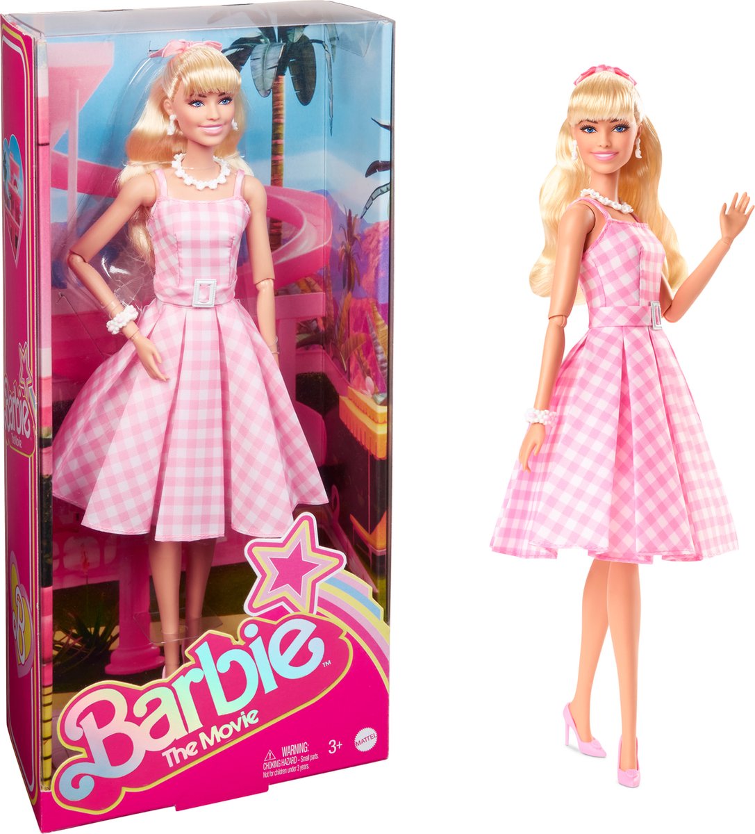 Puppe Mattel Barbie The Movie in Pink Gingham Dress