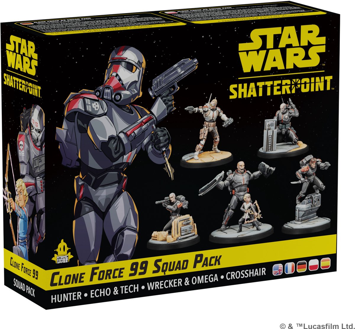 Figurine Atomic Mass Games Star Wars - Shatterpoint : Clone Force 99