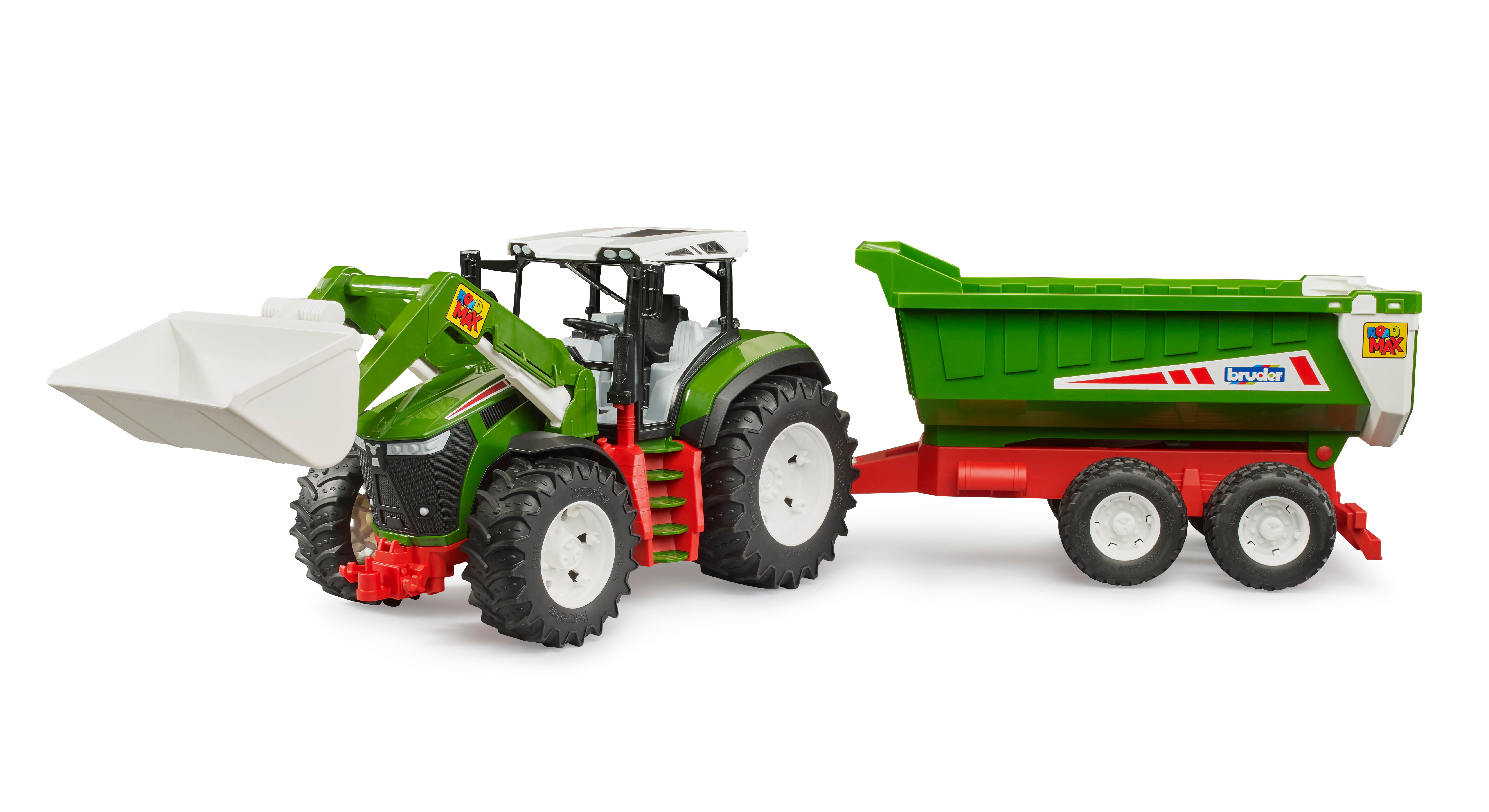 Auto-Spielzeug mit Frontlader und kipbarer Ladefläche Farming Toys Roadmax Bruder