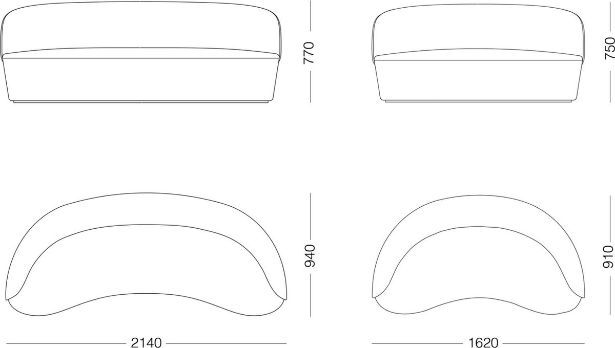2-Sitzer Sofa 3 Emko Naïve