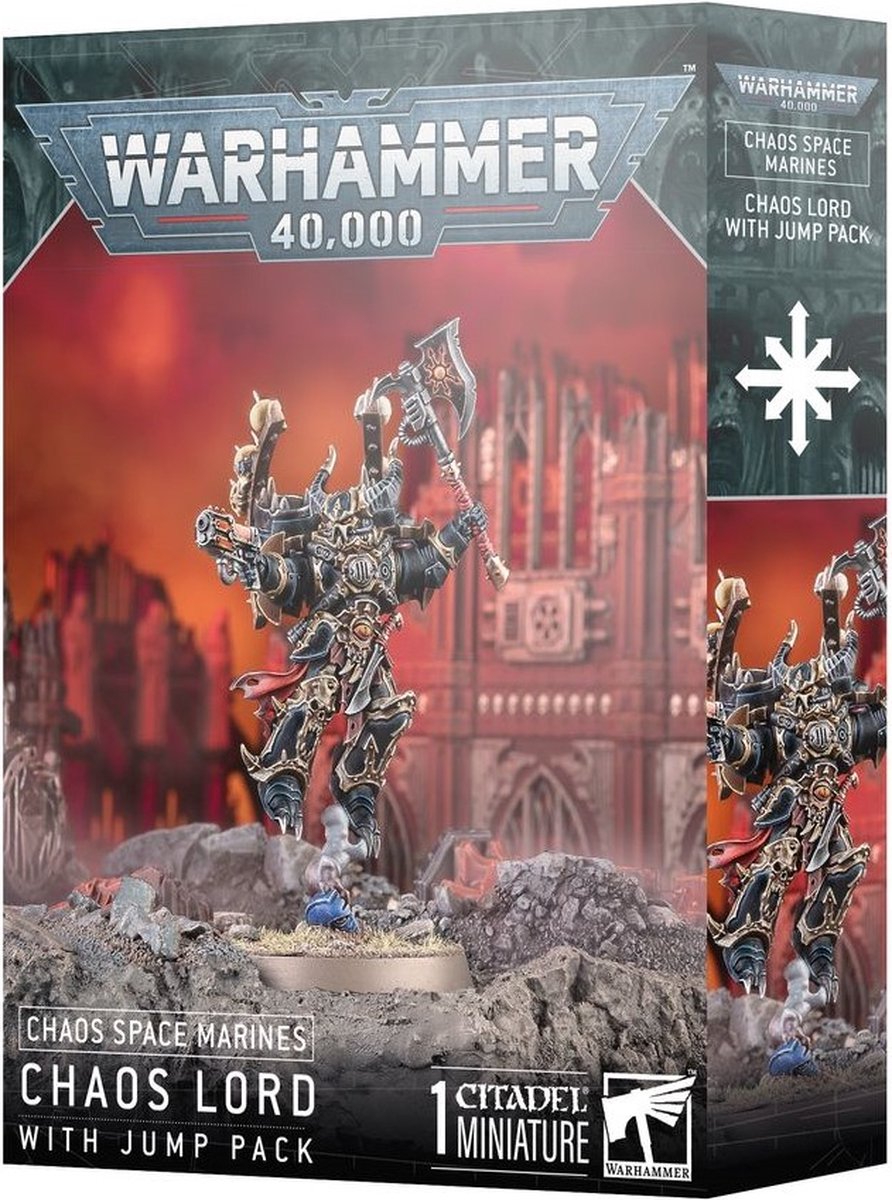 Gesellschaftsspiele Games Workshop Warhammer 40k - Space Marine du Chaos Seigneur avec Reacteur Dorsal
