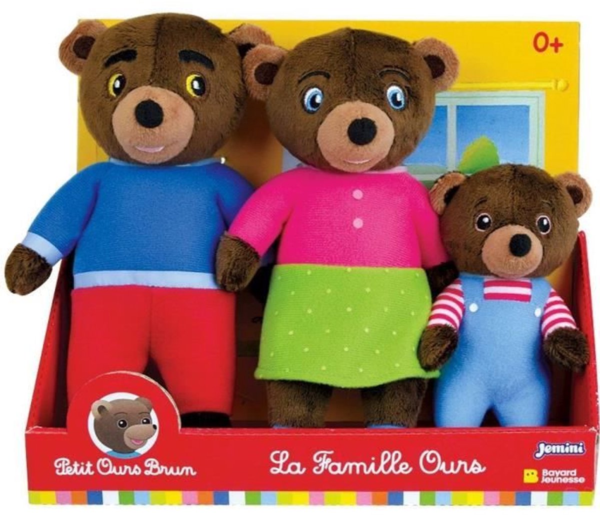 Kuscheltier kleines braunes Bärchen Familienbox Fun House (x3)