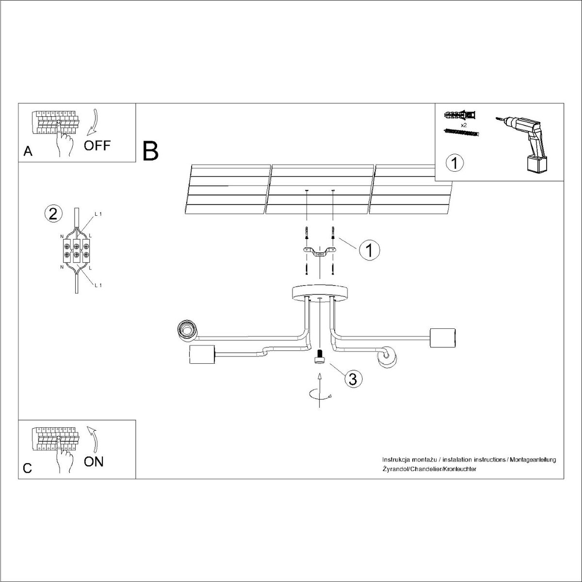 Kronleuchter Sollux Lighting Timbo 4