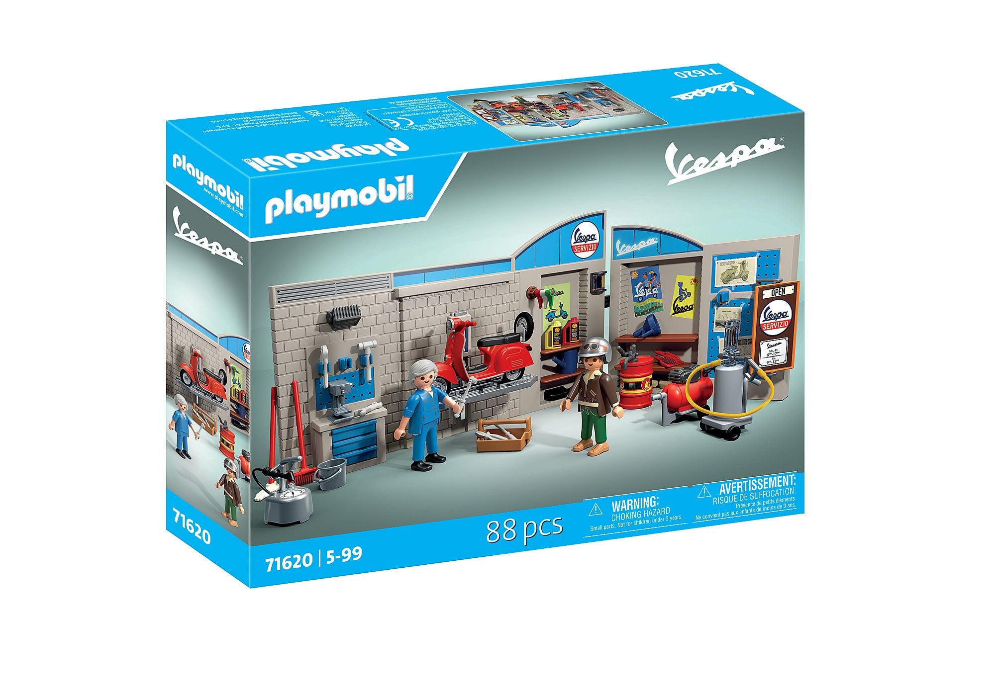 Retro-Garagen-Simulationsspiele der 60er Jahre Playmobil Vespa