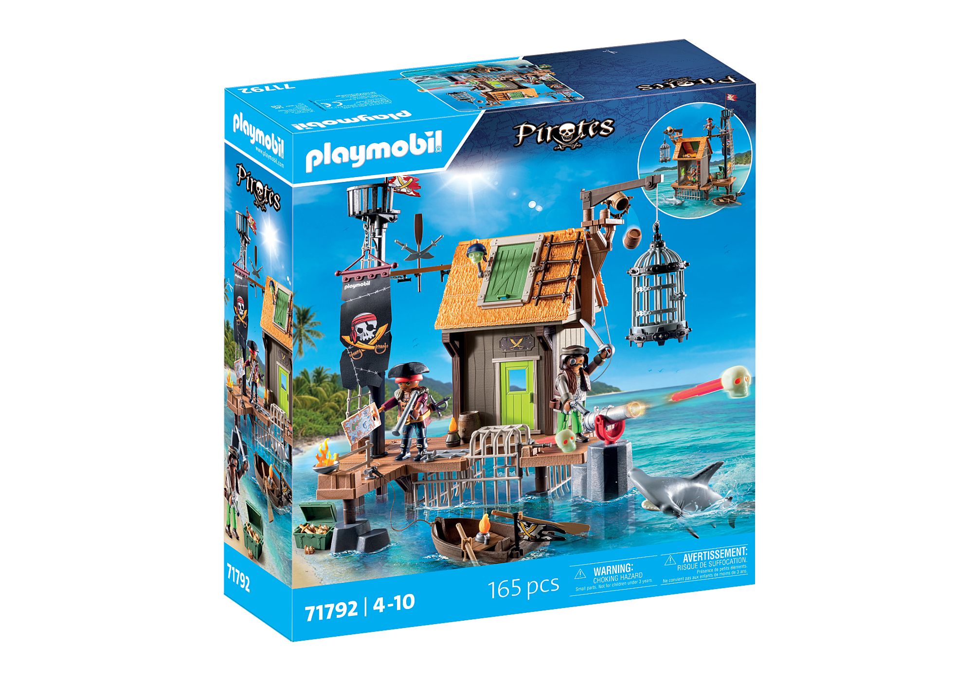 Piratenversteck Hafen + Gefängnis Simulationsspiel Playmobil