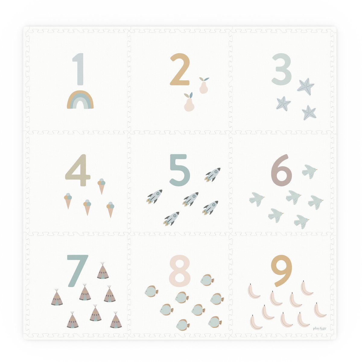 Tapis de Spiel Puzzel und Spielhaus Play&Go Numbers