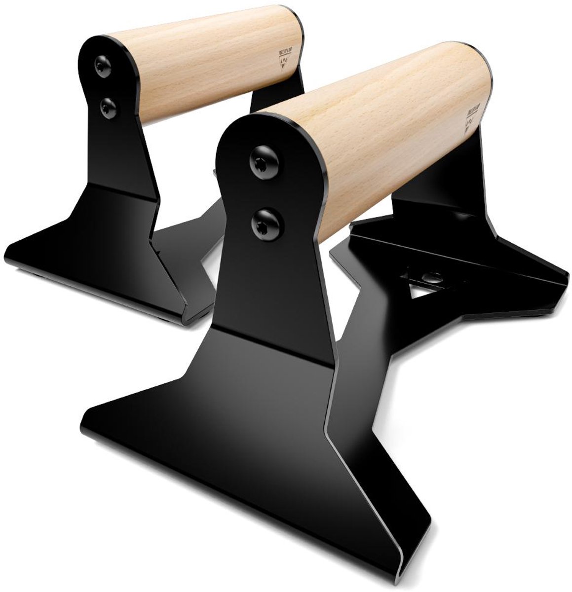Liegestützgriffe aus Holz mit ergonomischem Griff
