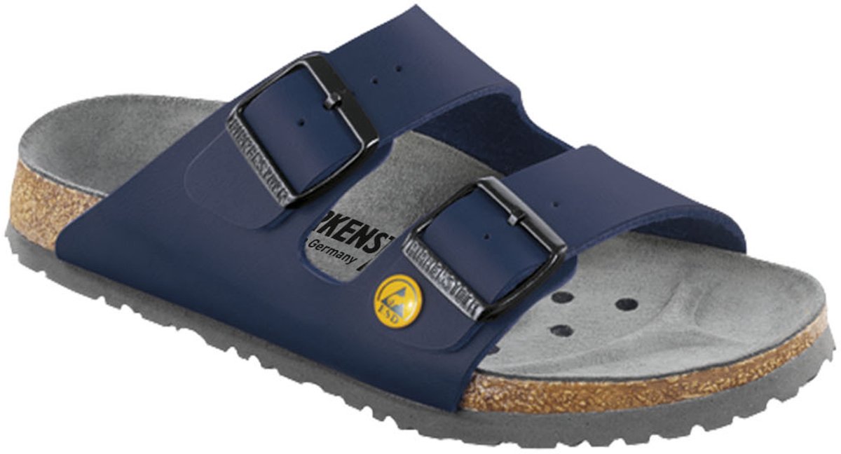 Birkenstock ESD-Sandale Arizona, Größe 45, blau, schmal