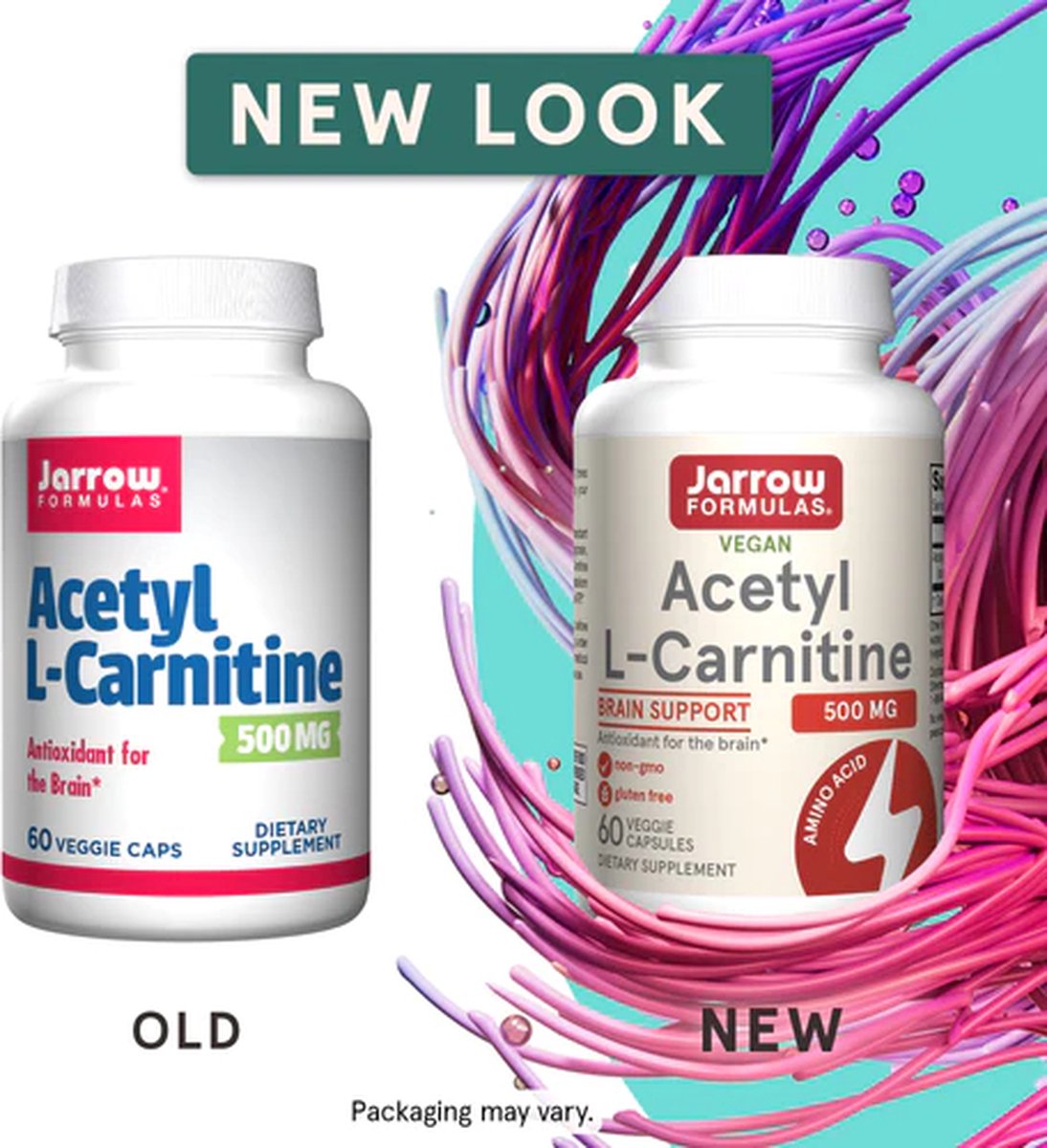 Acetyl-L-Carnitin 500 mg Jarrow Formulas, 60 Kapseln, Secom