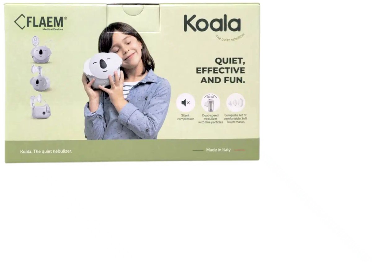 Flaem Koala, Inhalator für Säuglinge und Kinder, mit Vernebler, geräuschlos
