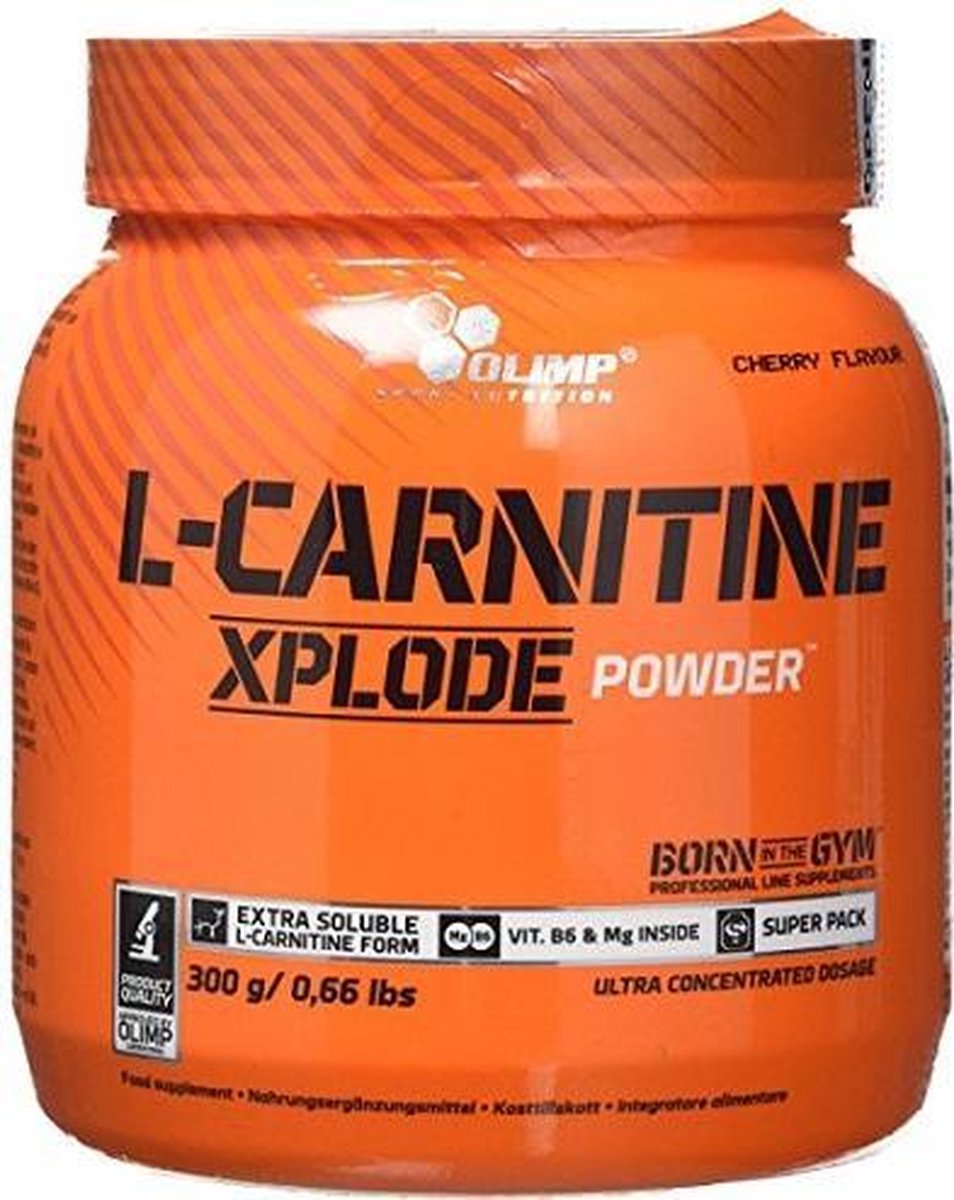 Olimp, L-Carnitin Xplode Pulver, Orangengeschmack, 300 g