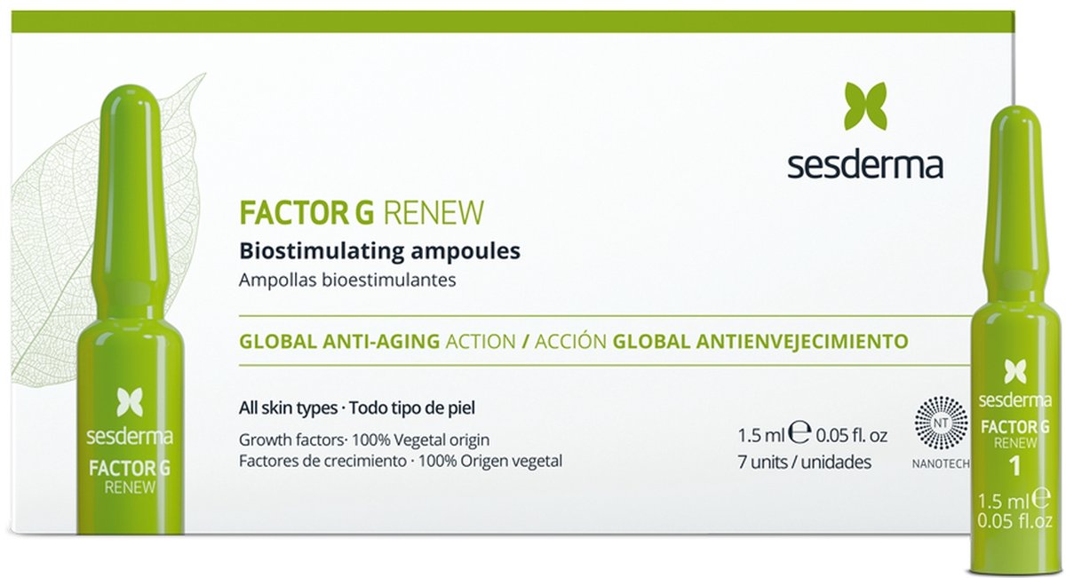 Sesderma Factor G Renew, biostimulierende Ampullen, 1,5 ml x 7 Ampullen