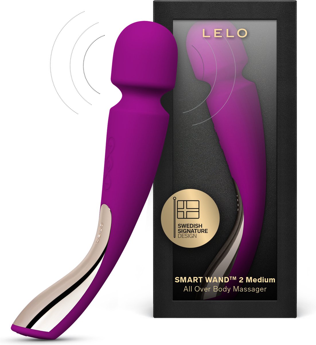 Lelo Smart Wand 2 Medium Deep Rose, Ganzkörpermassagegerät, mittel, rosa
