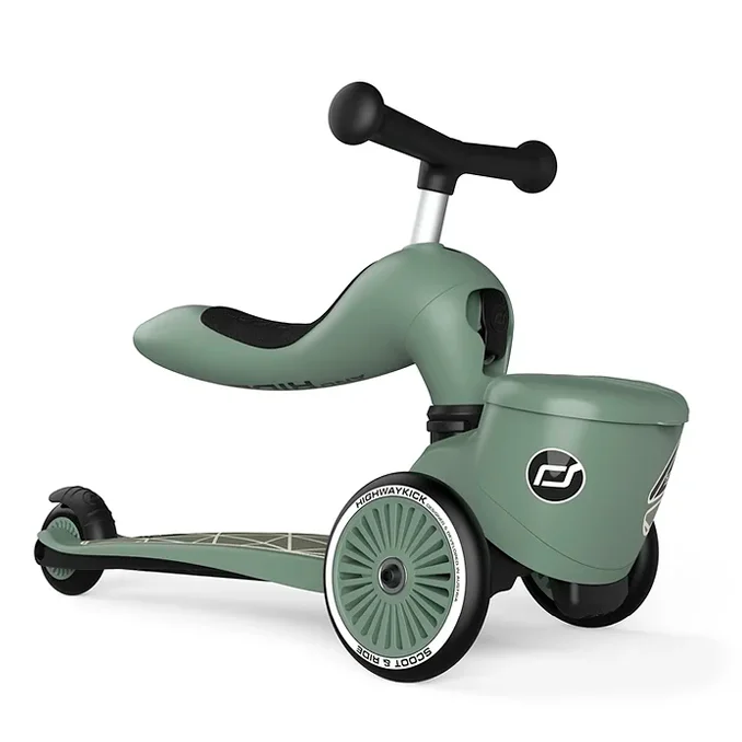 Highwaykik 1 2-in-1 Cabrio Kinderroller, 1 - 5 Jahre, Lifestyle Greenlines, Scoot &amp; Ride