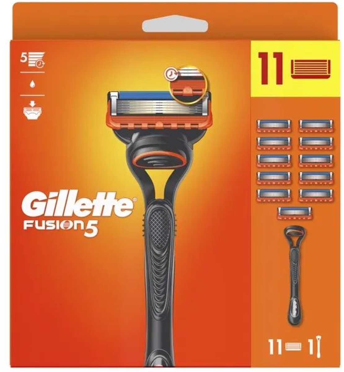 Gillette Fusion Rasierer + 11 Ersatzköpfe Spezialpaket