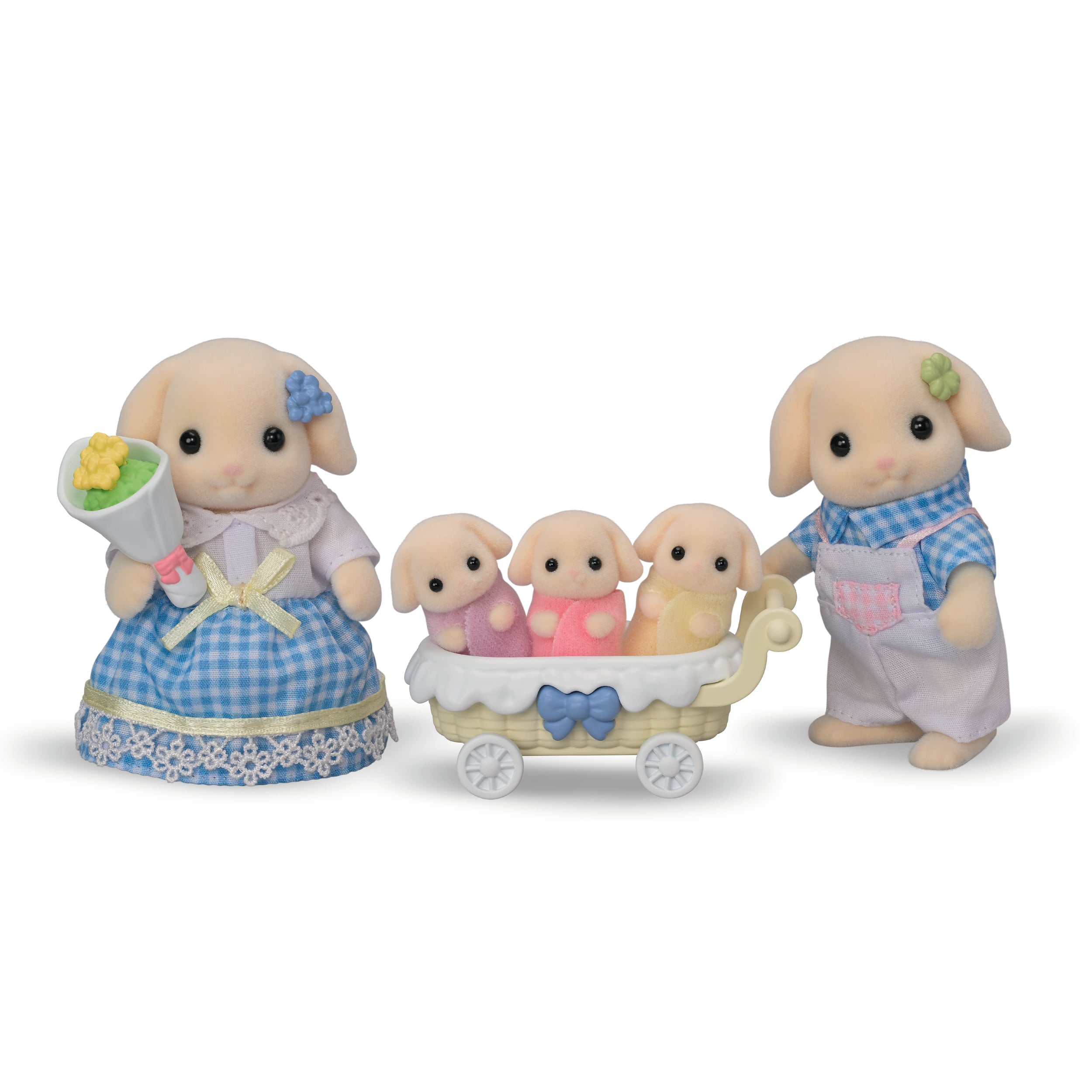 5er-Set Flora Flora Bunny-Figuren Sylvanian Families, +3 Jahre, Epoche